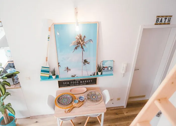 The Kalifornia I Stilvoll Mit Urlaubsfeeling I Dachterrasse I Klima Apartman Karlsruhe